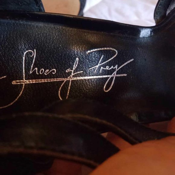 Shoes of Prey Deluxe Custom sequins zipper T-bar sexy black heels - Picture 3 of 7